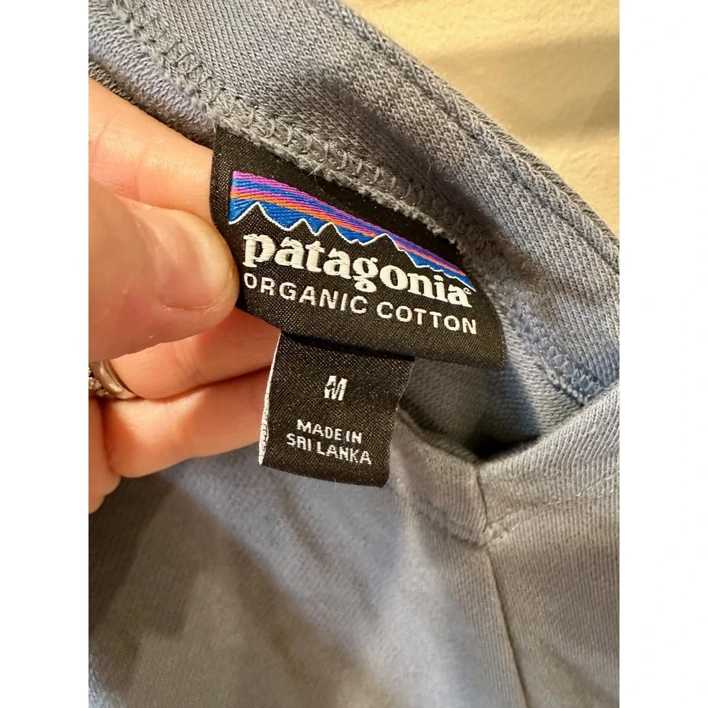 Patagonia‎ Organic Cotton Roaming Dress Grey Cut-out Elastic Comfort Travel Sz M